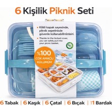 Lovely Piknik Seti 6 Kişilik 32 Parça Mavi