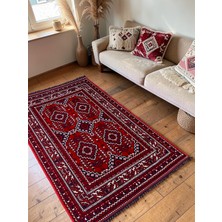 Zeora Home Afgan Desenli Makine Dokuma Kilim Etnik Otantik Anadolu Saçaklı Salon & Oturma Odası Koridor Vintage Ince Halı