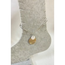 Nkie Jewels Gümüş Renk Iki Pullu Model Ataç Zincir Çelik Halhal - 3244