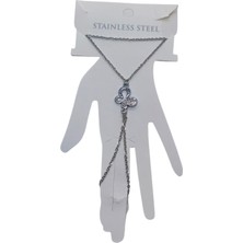 Nkie Jewels Gümüş Renk Içi Boş Kelebek Çelik Şahmeran - 3575