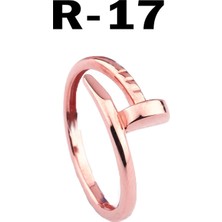 Nkie Jewels Kartier Model Çivi Yüzük Unisex Model - 2168 17 Rose
