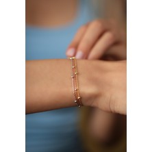 Nkie Jewels Kadın Üçlü Zincir Top Model Bileklik