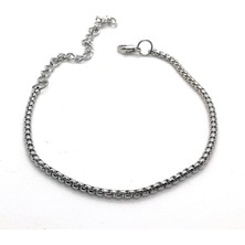 Nkie Jewels Gümüş Kaplama Arnavut Asansör Zincir Bileklik