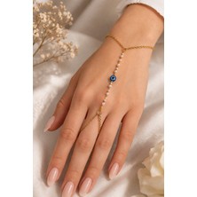 Nkie Jewels Altın Renk Göz Inci Çelik Şahmeran - 3872