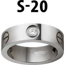 Nkie Jewels Kartier Taşlı Yüzük Silver Renk 20 Numara