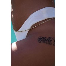 Nkie Jewels Top Boncuklu Stylish Bel Zinciri, Göbek Takısı - Gold Renk