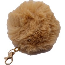 Nkie Jewels Bej Renk Peluş Ponpon Anahtarlık  976