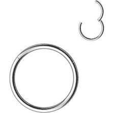 Nkie Jewels Gümüş Renk Paslanmaz Kararmaz Cerrahi Çelik Tam Halka Kıkırdak Tragus Helix Çelik Piercing - 3172