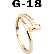 Nkie Jewels Kartier Model Çivi Yüzük Unisex Model - 2168 18 Altın