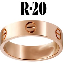 Nkie Jewels Kartier Düz Yüzük Rose Renk 20  Numara