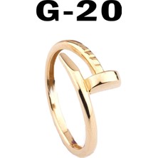 Nkie Jewels Kartier Model Çivi Yüzük Unisex Model - 2168 20 Altın