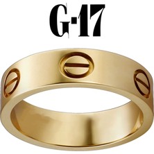 Nkie Jewels Kartier Düz Yüzük Gold Renk 17 Numara