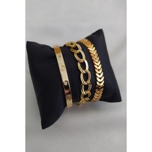 Nkie Jewels Kombin Kadın Altın Kaplama Kombin Bileklik