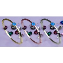 Nkie Jewels Kombin Renk Nazar Göz Taşlı Kelepçe Bileklik 758