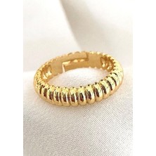 Nkie Jewels Kadın Altın Renk Vintage Burgu Yüzük