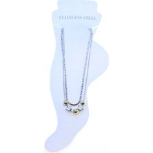 Nkie Jewels Gümüş Renk Asansör Sf Küre Yıldız Küre Yıldız Küre Çelik Halhal - 3468