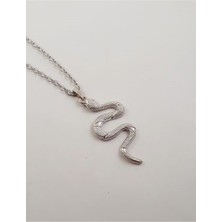 Nkie Jewels Yılan Figürlü Kolye Gümüş Renk