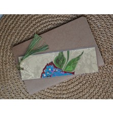 My Ebru Art El Yapımı Ebru Sanatı Ortanca Menekşe Gül Ayraç – Battal Desenli Çiçek Motifli Püsküllü Kitap Ayracı | Özel Tasarım Sanatsal Hediye