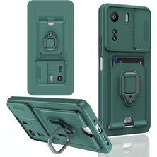 Prativas Redmi 13C Kılıf Zuma Kartvizitli Yüzüklü Silikon - Yeşil