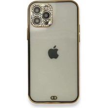 Prativas Iphone 12 Kılıf Liva Taşlı Silikon - Siyah