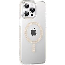 Prativas Iphone 14 Move Taşlı Magsafe Kapak - Pembe