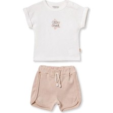 BabyCosy Organic Wear Bebek Kısa Kollu Tişört ve Pantolon Takımı, %100  Pamuk, Bebek ve Yenidoğan Serisi - CSYR4525