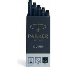 Parker Dolma Kalem Kartuşu Quink Yıkanabilir Siyah (5’li Paket) 1950382