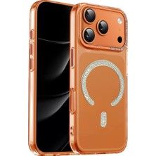 Prativas Iphone 17 Tash Diamond Magsafe Kapak - Turuncu