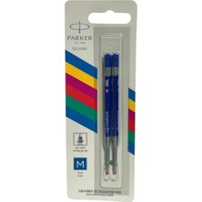 Parker Jel Kalem Refill Plastik Gövde, 2'li Blister M Uç Mavi
