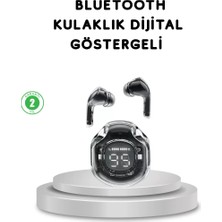 Prativas Bluetooth 5.3 Kablosuz Kulaklık Hifi Stereo Ekstra Bass Dijital Ekranlı