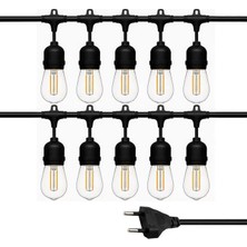 Prativas Ledx KB00002 10'lu E27 Duy Sıralı 10 Metre Lamba Kablosu (10 Adet Duy Içerir)