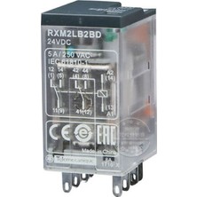 Schneider RXM2LB2BD ,24VDC 2A2K/5A Kalın-8pin Röle