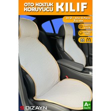 S-Dizayn Oto Koltuk Koruyucu Kılıf Krem 2+1 Parça, Kaliteli ve Şık Tasarım