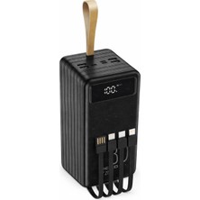 Acl PW-108 80.000 Mah Powerbank 22.5W Hızlı Şarj - 4 Dahili Kablolu Taşınabilir Şarj Cihazı