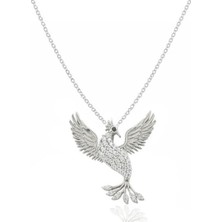 Brezza Lusso Jewelry 925 Ayar Gümüş Özgür Ruh Anka Gümüş Kolye