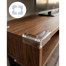Mestore Mobilya Köşe Koruyucu 4 Lü Set Şeffaf Masa Kenarı Koruma Aparatı