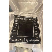 PremiumPort El Işi Rune Sembol Taşları Sunak Örtüsü, Enerji ve Denge Için