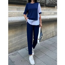 Menthol Fashion Kısa Kol Bağmala Detaylı Takım