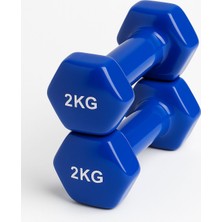 PremiumPort Vinyl Demir Dambıl Seti 2kg×2, Sağlam ve Şık Ev Spor Ekipmanı