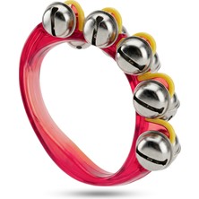 Temel Plastik Ritim El Zili 10 Zilli Pembe 10 cm