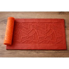 Model 024 - Eğrelti Otu Deseni - Polimer Kil Doku Oklavası / Seramik Çamuru Desen Rulosu