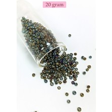 Esranın Dünyası Dökme Cam Kum Boncuk (8/0) 3 mm - 20 Gram - Alacalı Renk - BNC151 RSXML34-ESRDNS