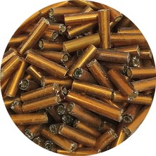 Esranın Dünyası Uzun Boru Kesme Boncuk Çap 2mm Uzunluk 10 mm - 20 Gram - Koyu Altın - BNC226 RSXML34-ESRDNS