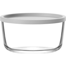 Lav Round Cam Saklama Kabı Tekli Büyük Boy 1490 ml