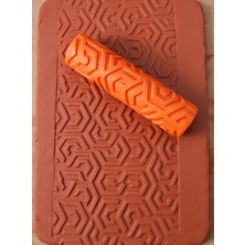 Model 010 - Polimer Kil Doku Oklavası / Seramik Çamuru Desen Rulosu