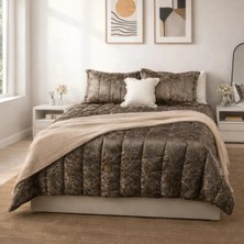Luna Bueno Glory Dark Brown Çift Kişilik Yatak Örtüsü
