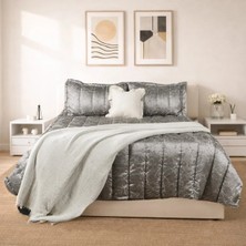 Luna Bueno Glory Silver Çift Kişilik Yatak Örtüsü