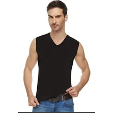 Tutku Elit Tutku Erkek Kolsuz Atlet V Yaka  Pamuk Siyah & Beyaz Seçenekli 2 Adet