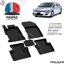 Honda Civic 8 Sd (Fd6) 2011 Ferrous 4d Havuzlu Kauçuk Paspas