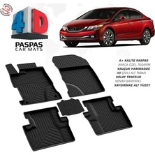 Honda Civic 9 Sd 2013 Ferrous 4d Havuzlu Kauçuk Paspas